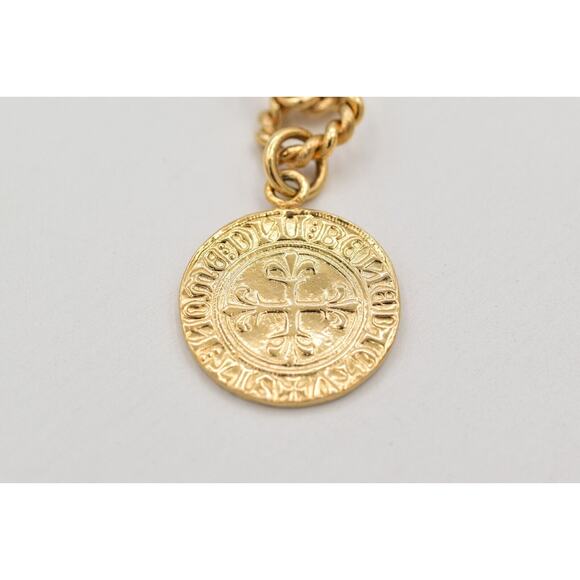 Carolee Vintage Eagle Coin Statement Belt Gold Chain Heavy Chunky 10\